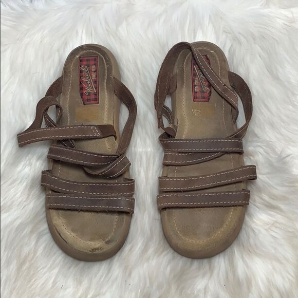 Woolrich Tan Leather Strappy Sandals Sz 10 - Picture 2 of 6